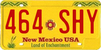NM license plate 464SHY