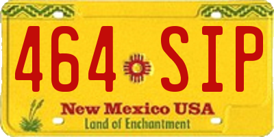 NM license plate 464SIP