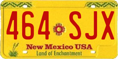 NM license plate 464SJX