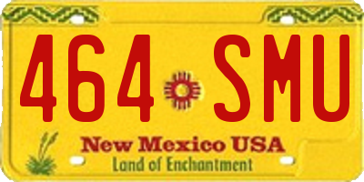 NM license plate 464SMU