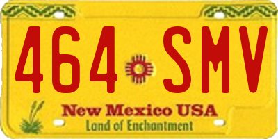 NM license plate 464SMV