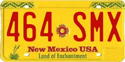 NM license plate 464SMX