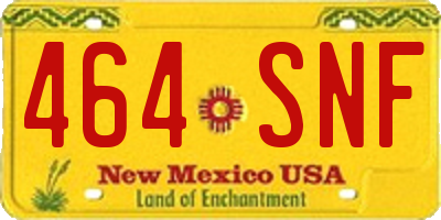 NM license plate 464SNF