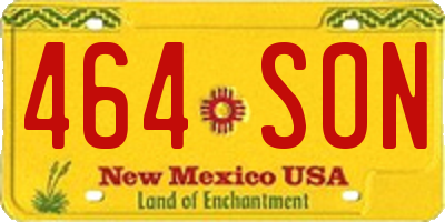 NM license plate 464SON
