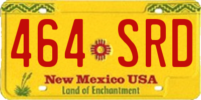 NM license plate 464SRD
