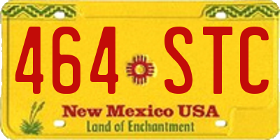 NM license plate 464STC