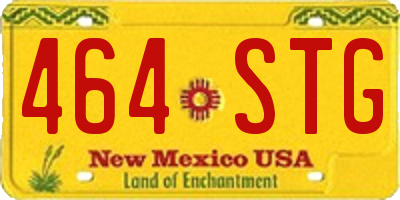 NM license plate 464STG