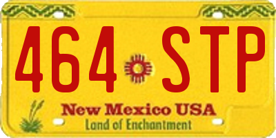 NM license plate 464STP