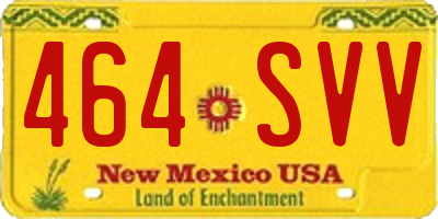 NM license plate 464SVV