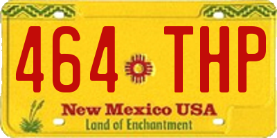 NM license plate 464THP