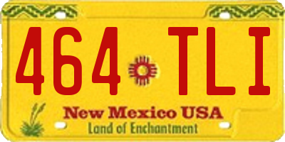 NM license plate 464TLI