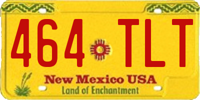 NM license plate 464TLT