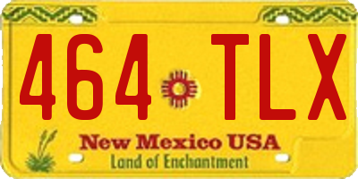 NM license plate 464TLX