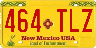 NM license plate 464TLZ