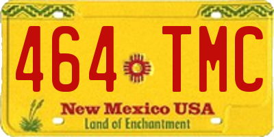 NM license plate 464TMC