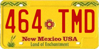 NM license plate 464TMD