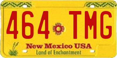 NM license plate 464TMG