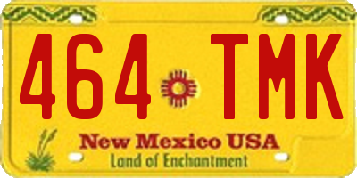 NM license plate 464TMK