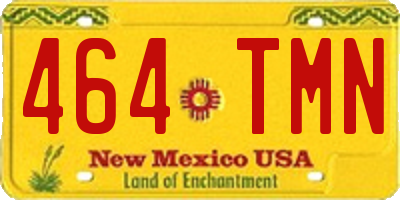 NM license plate 464TMN