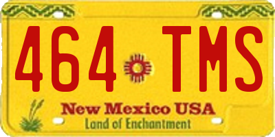 NM license plate 464TMS