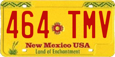 NM license plate 464TMV