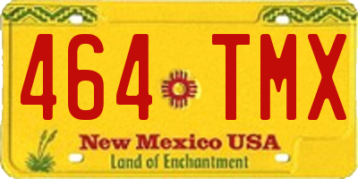 NM license plate 464TMX