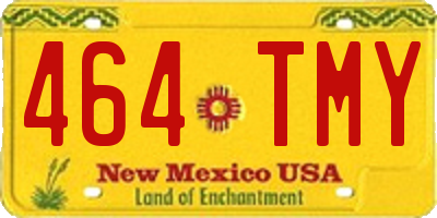 NM license plate 464TMY