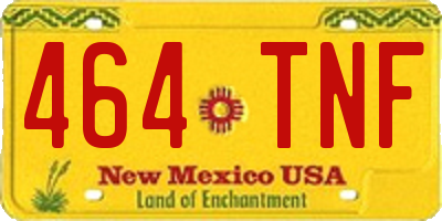 NM license plate 464TNF