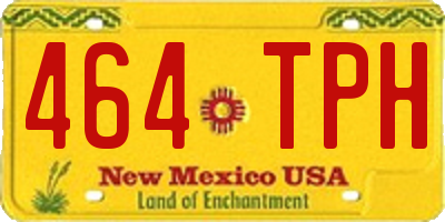 NM license plate 464TPH