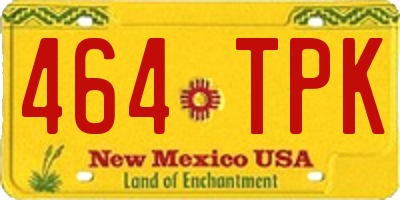 NM license plate 464TPK