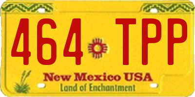 NM license plate 464TPP