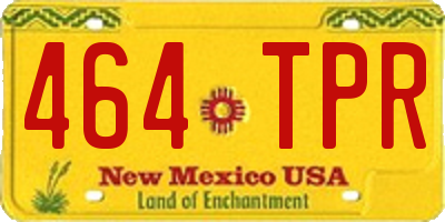 NM license plate 464TPR
