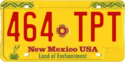 NM license plate 464TPT