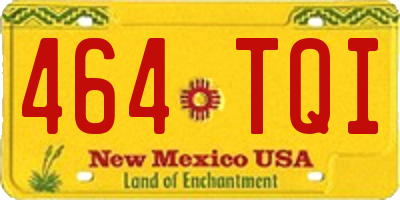NM license plate 464TQI