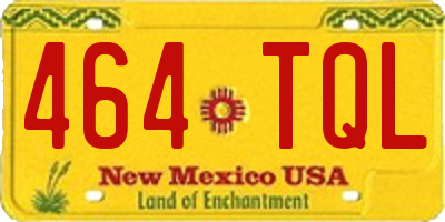 NM license plate 464TQL