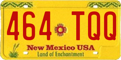 NM license plate 464TQQ