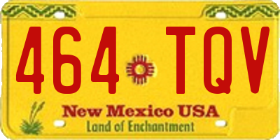 NM license plate 464TQV