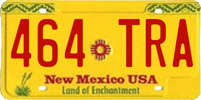 NM license plate 464TRA