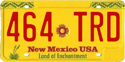 NM license plate 464TRD