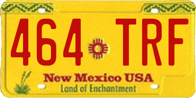 NM license plate 464TRF