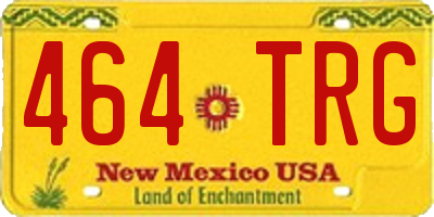 NM license plate 464TRG