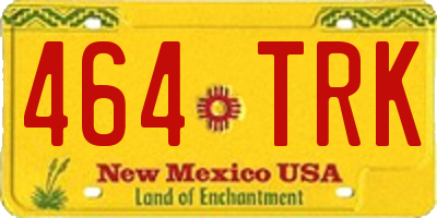 NM license plate 464TRK
