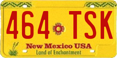 NM license plate 464TSK