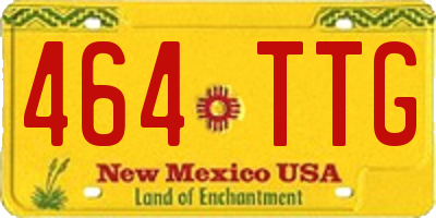 NM license plate 464TTG