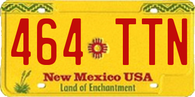 NM license plate 464TTN