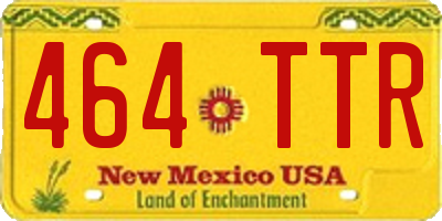 NM license plate 464TTR