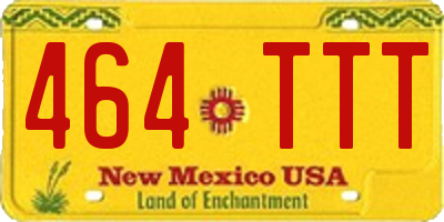 NM license plate 464TTT