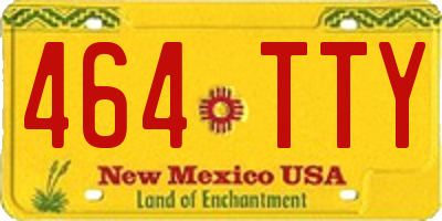NM license plate 464TTY