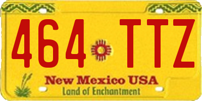 NM license plate 464TTZ