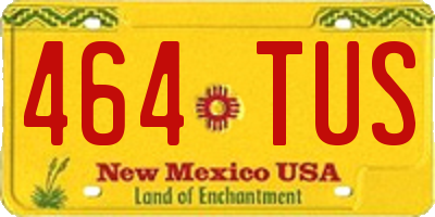 NM license plate 464TUS